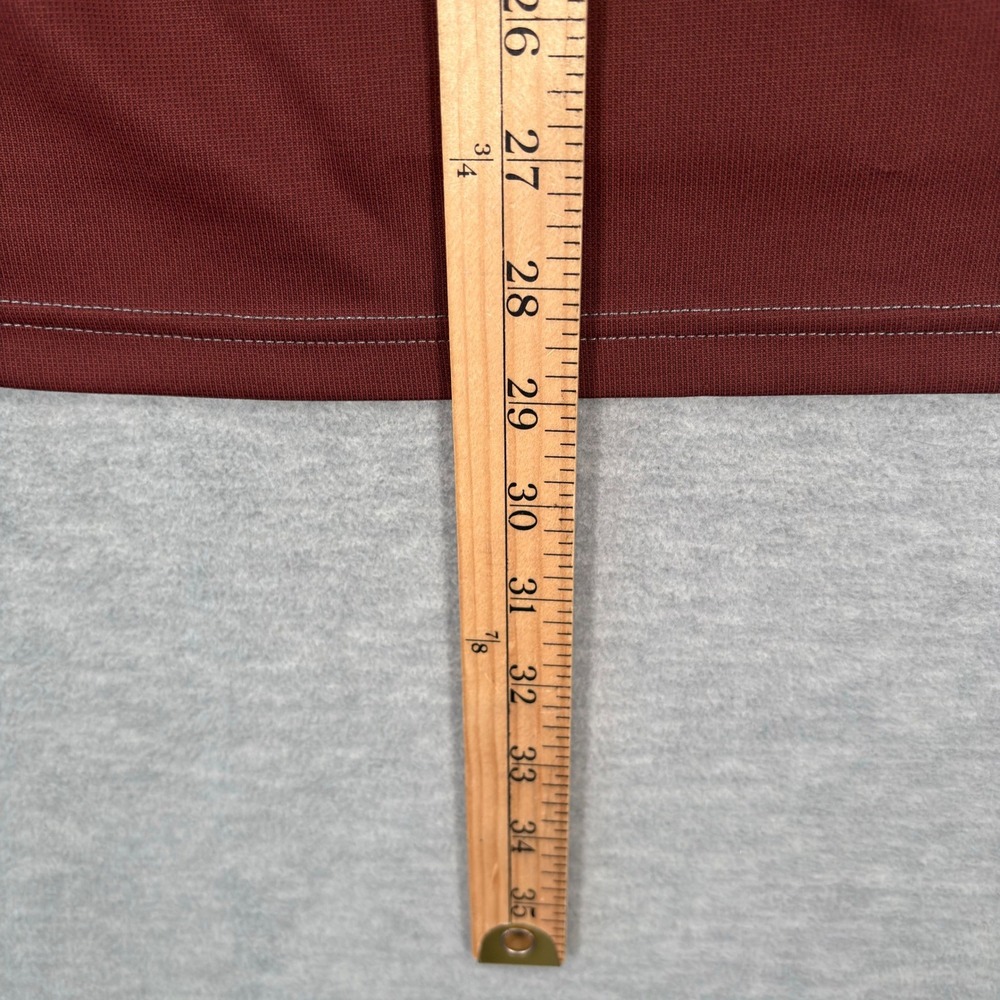Kuhl Mens Quarter Zip Short Sleeve Shirt Burgundy Grey CoffeeSyc Hiking Large - Picture 7 of 7